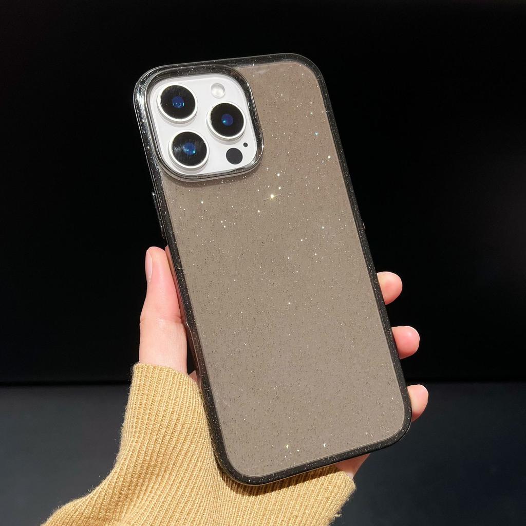 Luxury transparent glitter magnetic suction suitable for Apple 15promax thickened anti-drop mobile phone case iphone13 protective case