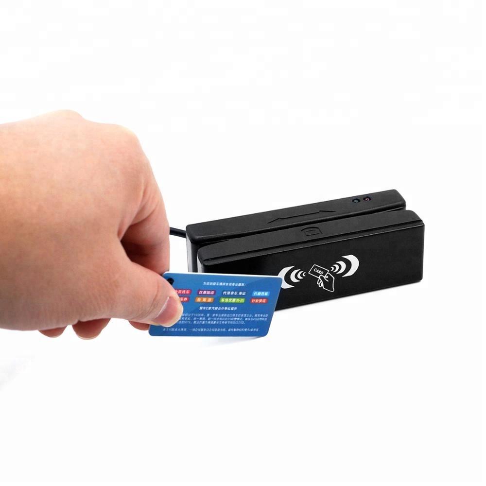 Magnetic Card Reader Combo With 13.56RFID Card Reader With USB Port чёрный
