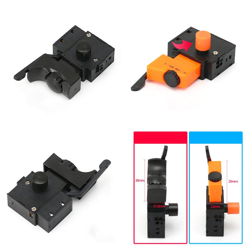 AC 12V/50A Nastavitelná regulace otáček Spoušťový spínač elektrické vrtačky s aretací Napájecí ruční vrtačka Spoušťové spínače Elektrické nářadí