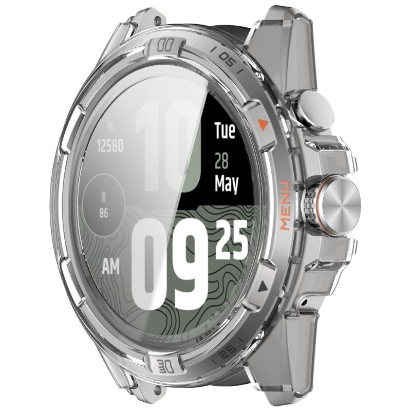 PC Full Coverage Smartwatch Integrated Tempered Glass Screen Protector Defense Hard Sleeve Case Guard Suitable for Watch