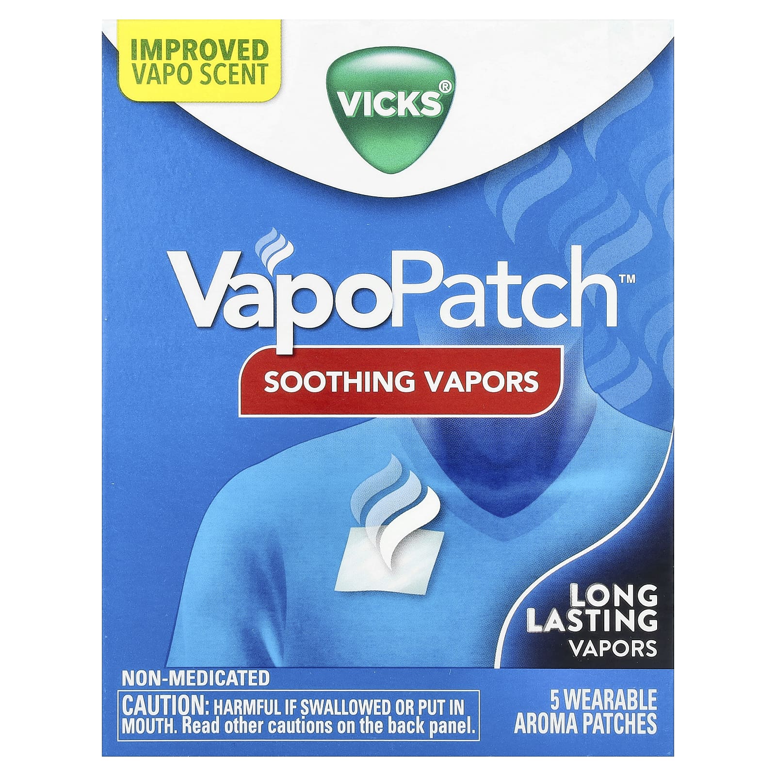 

Vapopatch™, Успокаивающий пар, 5 прикрепляемых аромапластырей