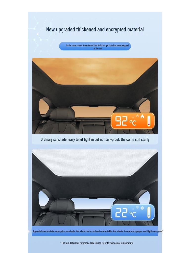 Jiyue 01 Silicone Suction Sunroof Sunshade for UV Protection