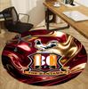 Bradford City AFC Pattern Round Rug, Indoor/Outdoor Mat, for Picnic, Gameroom, Bedroom, Office, Living Room, Home Decor Carpet, Birthday Gift