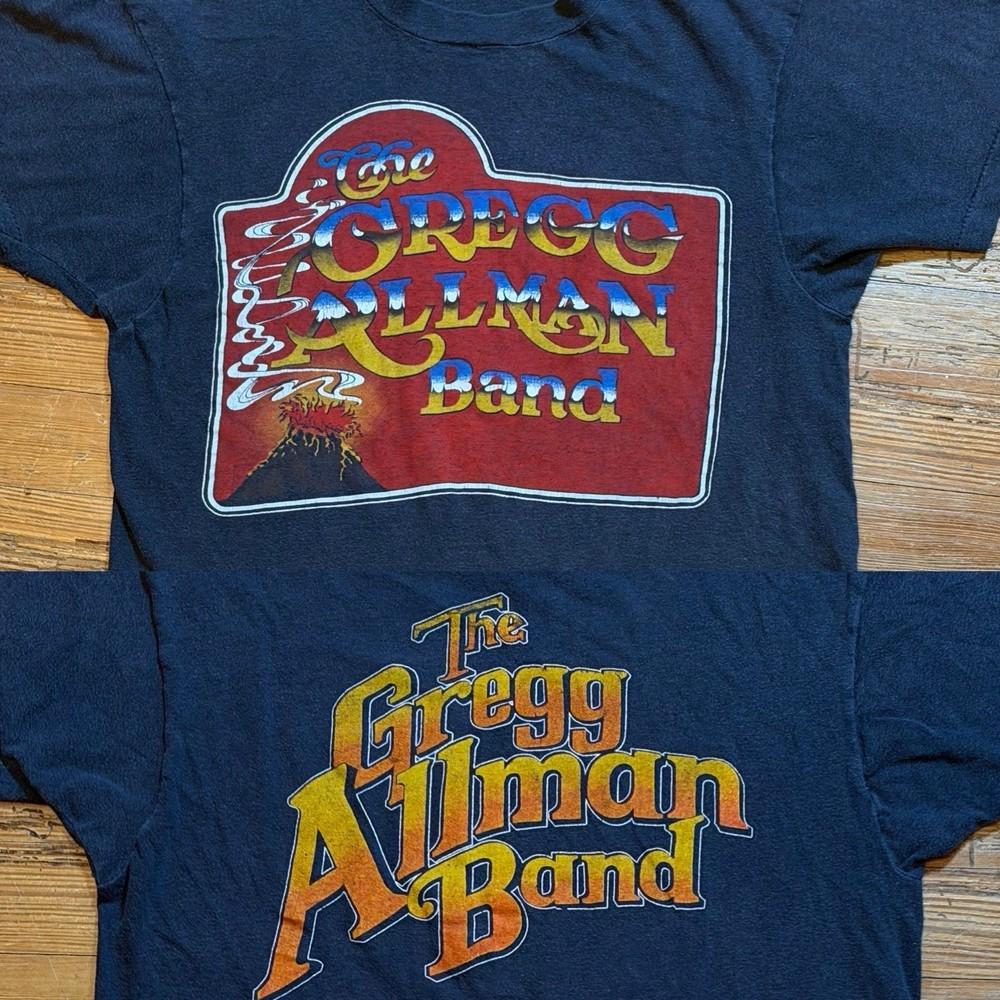 Vintage 80s Gregg Allman Band Shirt Allman Brothers Rock Tour Medium 70s Drugs Unisex T-Shirt