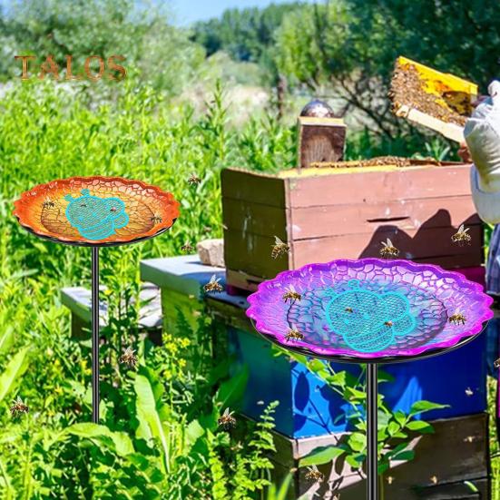 Bee Water Feeder for Outdoor Garden Decor Floating Bee Butterfly Drinking Station for Pollinator Insect Feeder Bee Bath