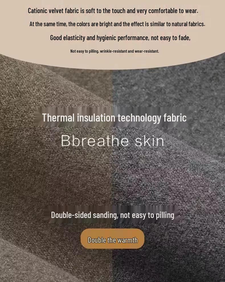 Men's Seamless Warm Fleece-Lined Autumn Pants - Thick Wool Base Layer & Winter Velvet Underwear