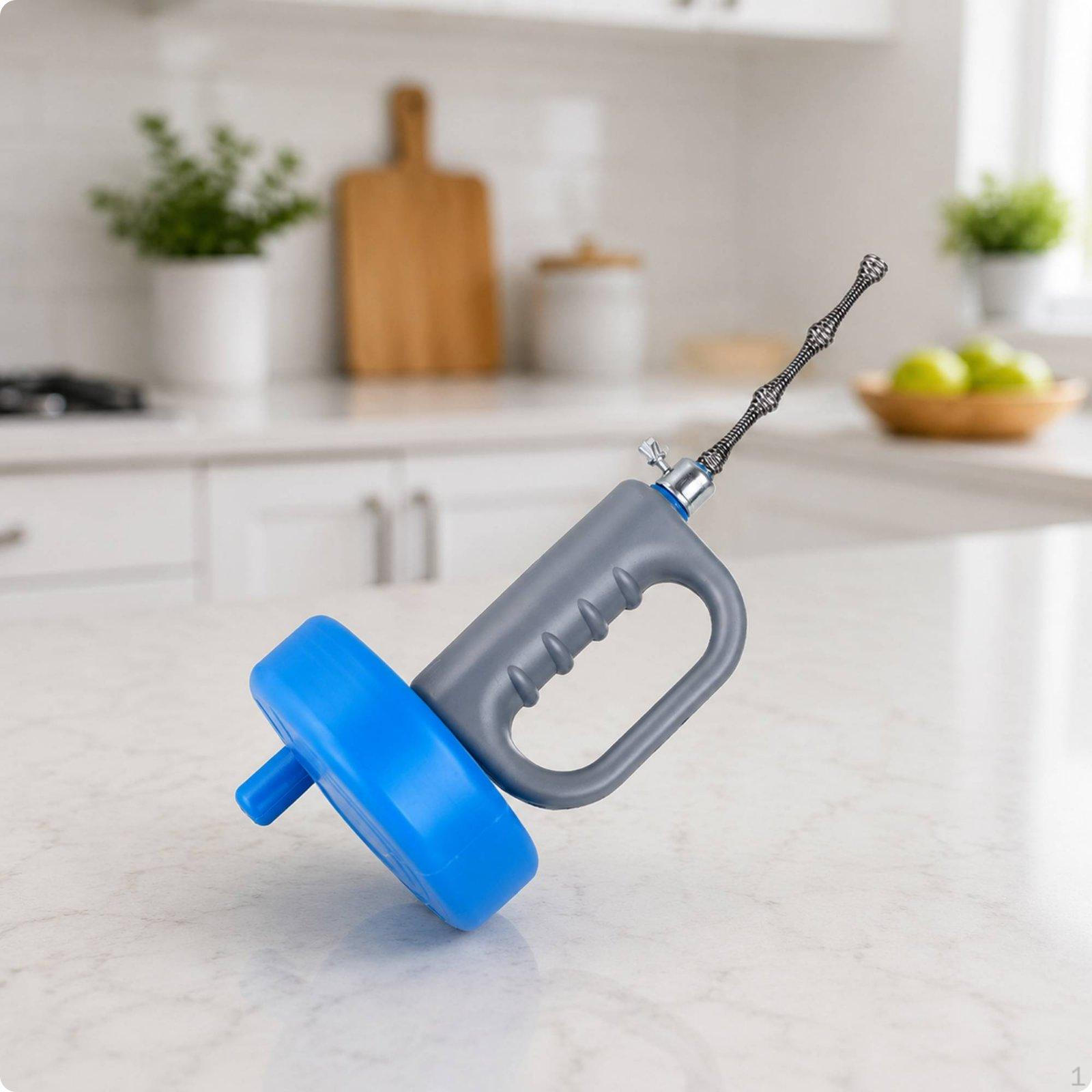 Drain Clog Remover Versatile Auger Flexible Toilet Snake for Lavatory, Kitchen, Plumbing 3M