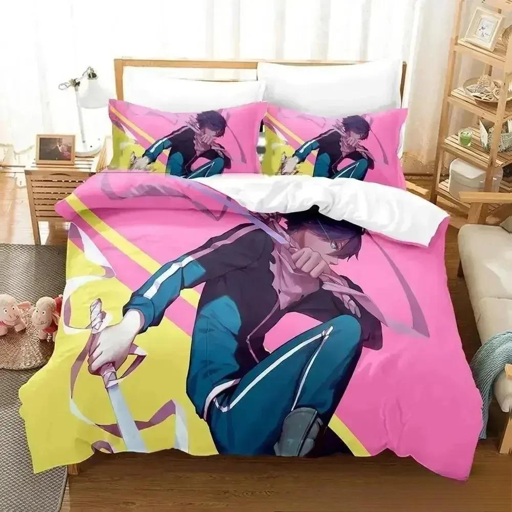 3D Print Anime Noragami Bedding Set Duvet Cover Bed Set Quilt Cover Twin Single Queen King Size Boys Adult Home Textile Decor