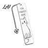Gift for Book Lovers Cute Cat Bookmark Funny Metal Page Marker with Creative Durable Bookmark Quotes Stainless Steel Readers Lover Rust Proof