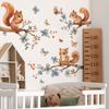Fun-b48 Cartoon Painted Squirrel Climbing Tree Children's Bedroom Living Room Wall Beautifying Wall Stickers