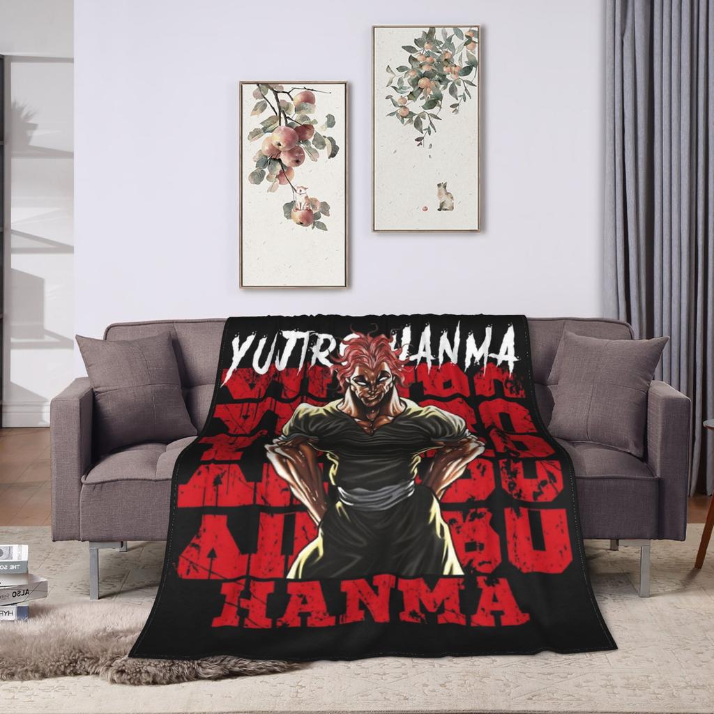 Yujiro Hanma the Grappler A Fitness Training Blanket Fleece Winter Baki Super Soft Throw Blanket for Bedding Car Bedspread