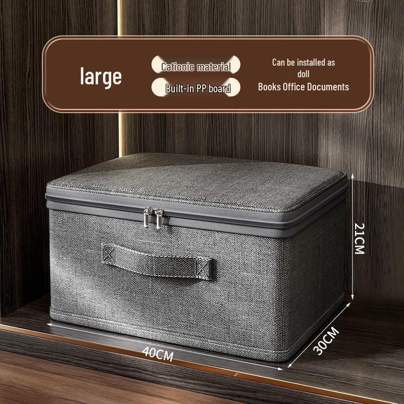 Cationic Foldable Soft Storage Box for Home Organization – Ideal for Clothes, Documents & Certificates