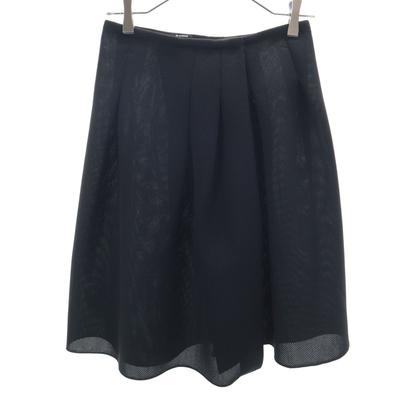 Made In Italy Midi Length Mesh Box Pleated Skirt 32 Wrap Women Used