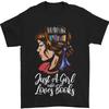 Ein Mädchen, das Bücher liebt, Bücherwurm, Lesen Herren T-Shirt 100% Baumwolle - Herren Sommer Baumwolle Grafik-T-Shirt