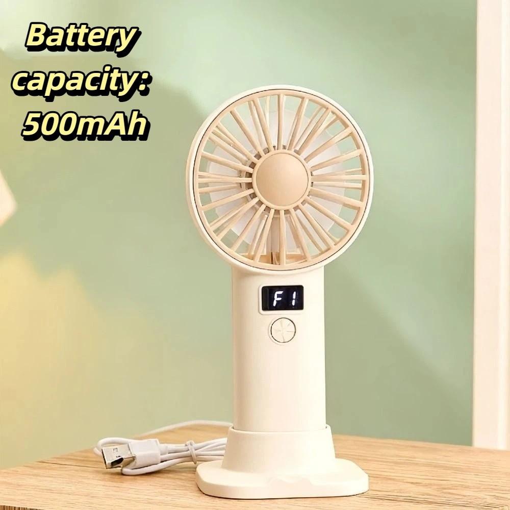Mini Size Digital Display Fan Compact Portable Desktop Fan Portable Handheld Mini Fan  Daily Use