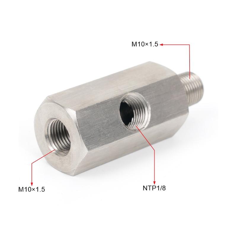 

Тройник для датчика давления масла 1/8 NPT внутренняя резьба к M12 M10 M14 1/8NPT 1/4NPT Разъем для датчика давления масла Тройник-адаптер для линии подачи манометра M1015