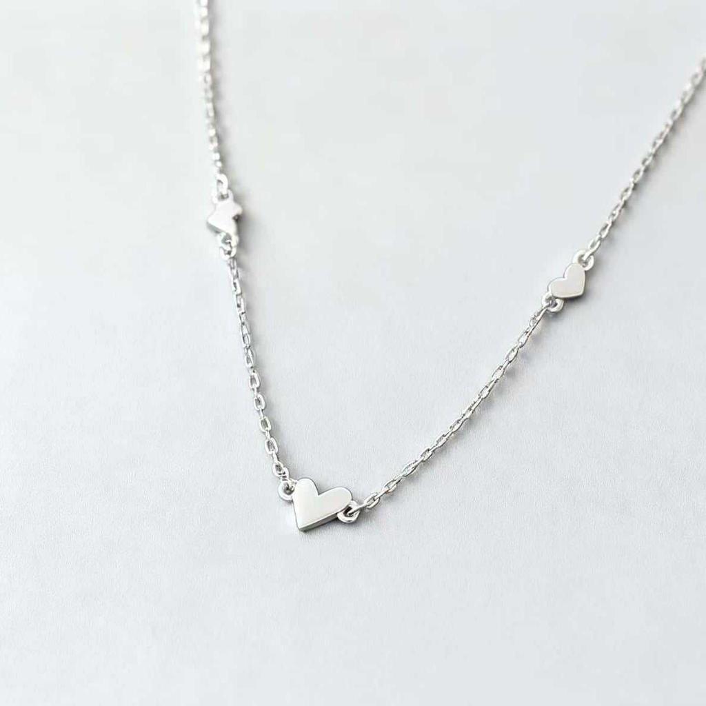 S925 Sterling Silver Heart Trio Bracelet - Versatile Women’s Jewelry.