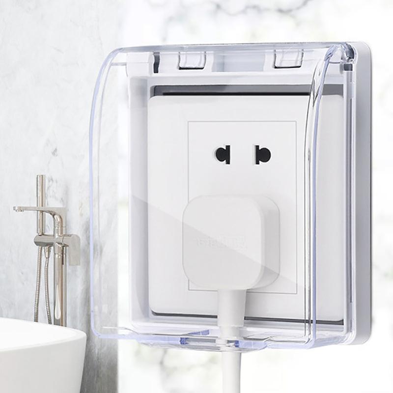 Copertura Protettiva in Plastica Tipo 86 per Bagno, Scatola Anti-schizzo, Coperchio Impermeabile per Interruttore e Presa, Scatola Impermeabile per Uso Domestico