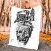 Death Flannel Blanket Soft Warm All-Season Throw, Design for Camping, Car Travel, Hiking Sofa, Bed, Office Perfect Gift for Parties