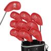 10Pcs Golf Head Cover Color Leather Iron Cover Golf Club Cover with Big Number
