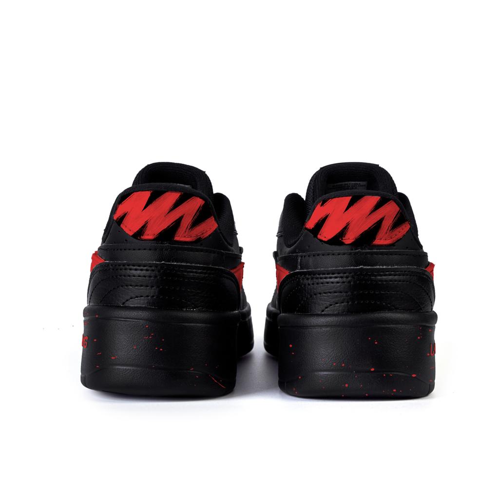 Li Ning Slip Resistant Cushioning Abrasion Resistant Low top Skateboard Shoes Men's Black Red AGCU515-5(Team345-)