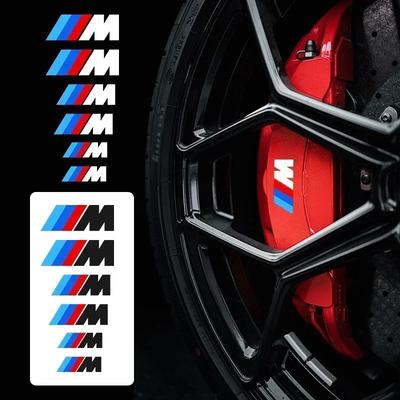 6 Stück Auto Bremssattel Aufkleber Hitzebeständig Decal Für M Bmw X1 X3 X5 X6 X7 E30 E90 M3 E84 E83 F25 E83 F25 E91 E60 F15 F16 E70 F30 F20