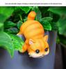Whimsical Cat Fish Tank Hanging Flower Pot Ornament for Garden Decor