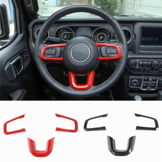 for Jeep Wrangler JL 2018- Interior Accessories Steering Wheel Cover Trim