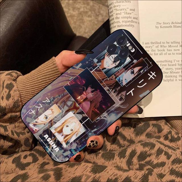 Sword Art Online Phone Case For Iphone 8 7 6 6s Plus X Se 2020 Xr Xs 14 11 12 13 Mini Pro Max Mobile Case