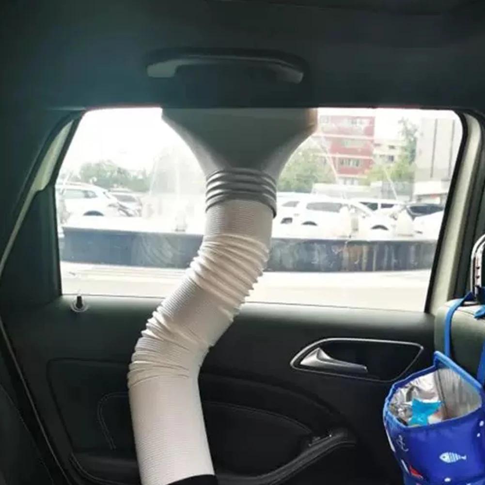 Flat Nozzle Air Conditioning Exhaust Hose Adapter Window Adapter for Mobile/Car Air Conditioning Nozzle and 130mm Exhaust Hose