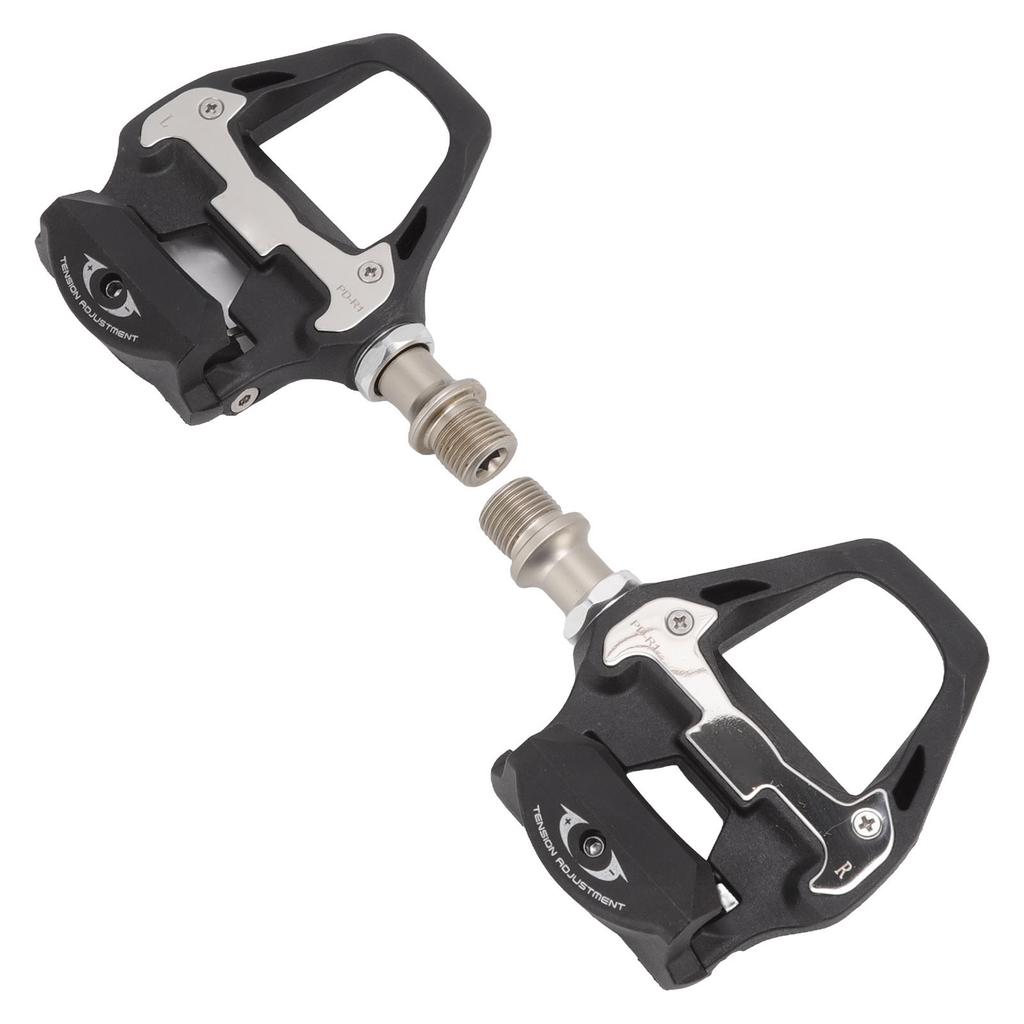 1 Pair Bicycle Self Locking Pedals Mountain Bike Lock Pedal Nylon Cycling Pedal with Cleat Accessory Compatible for SPD
