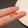 Mini Hollow Rose Cloud Stud Earrings Female French Sweet Delicate Small Sleeping Free Earrings