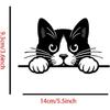 Peeking Cat Car Stickers Car Window Decals, Waterproof Removable Vinyl Black White Animal Decals for Cars Motorcycles Laptops, Funny Pet Design,