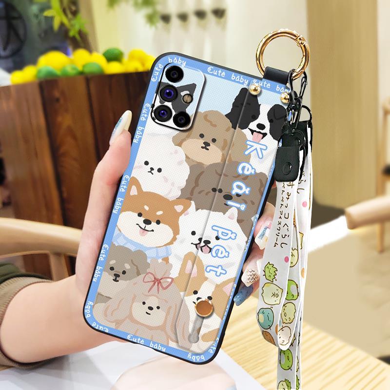 Anti-knock Protective Phone Case For Samsung Galaxy M31S/SM-M317F/M315F Fashion Design Durable Lanyard Back Cover Cute