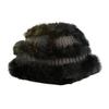 Women Fisherman Hat Imitation Rabbit Fur Decor Autumn Winter Windproof Warm Dome Soft Knitting Basin Hat