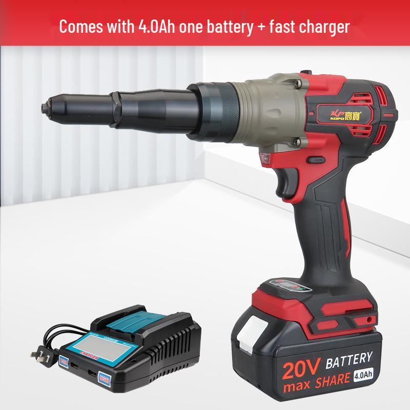 High-Power Cordless Brushless Rivet Gun with Lithium Battery
