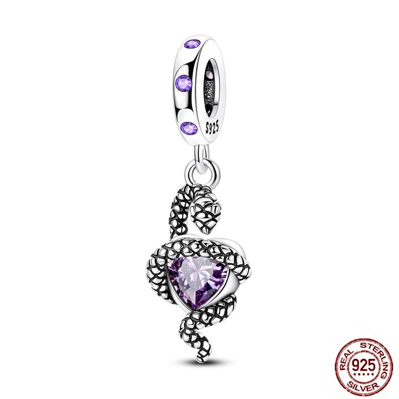 Copper Loveheart Charms Beads Cute Cat Panda Poker Phone Charm Pendant Fit Original Bracelet Diy Jewelry Women Gift