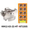 KM12 45degree Cutting Adapter 50/63/80/100mm Indexable Solid Carbide Insert SEKT1204 CNC Lathe Machine Face Milling Cutter Head