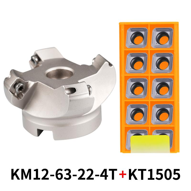 KM12 45degree Cutting Adapter 50/63/80/100mm Indexable Solid Carbide Insert SEKT1204 CNC Lathe Machine Face Milling Cutter Head