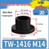 T-shaped Nylon Insulating Washer for M2-M12 Shafts