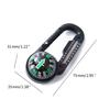 Camp Carabiner Compass and Thermometer Outdoor Navigation Tool Keychains for Outdoor Hiking Camping Survival Tool