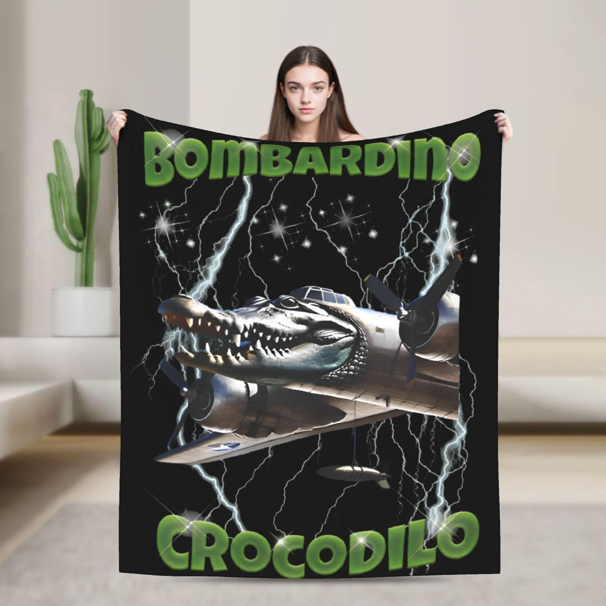 

Tung Tung Tung Sahur Blankets Funny Italian Brainrot Meme Flannel Novelty Breathable Throw Blankets for Home Restaurant 75x90cm