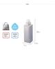 Yamazaki Detergent Set of 500ml Refillable Magnetic Attaches To the Side of the Washing 4854 Bottles, 3, Bottles, Semi-Transparent, Machine, (3-Pack)