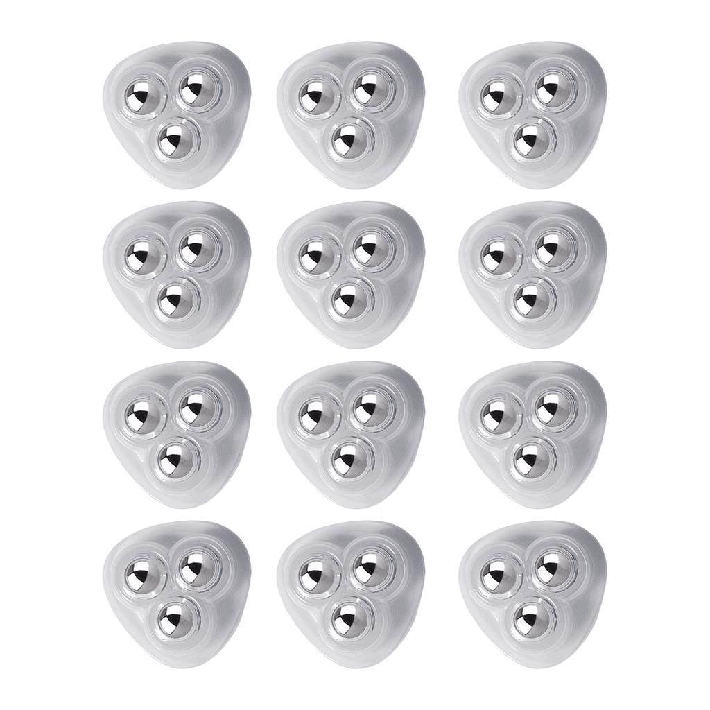 Set of 12 Multipurpose Furniture Castors 13mm Sturdy Carbon Steel Swivels Wheel Accessory for Home And Office Use