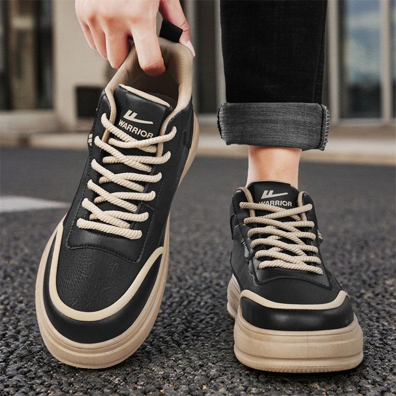 Warrior Fashion Versatile Trendy Casual Artistic Minimalist Warmth Anti-Slip Wear-Resistant Balance Support High-Top Skate Shoes WXP(WZ)-289804