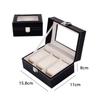 2/3/6/12 Slots Leather Watch Black Box Case Display Organizer Storage Tray for Men & Women