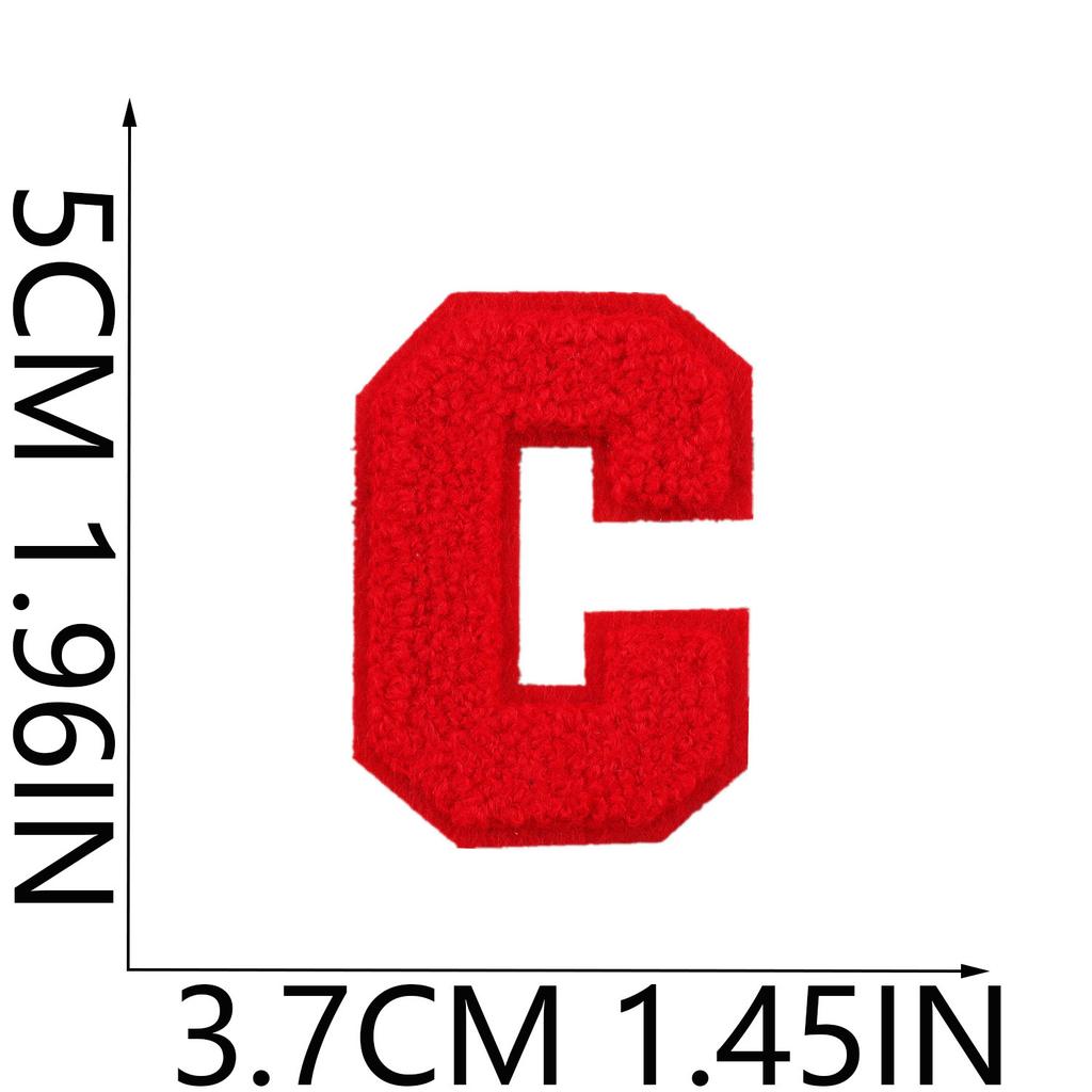 Mehrfarbiger A-Z Buchstaben Stickerei Stoffaufkleber 5cm Farbe 26 Englische Buchstaben Stickerei Aufkleber Kleidung Dekoration Patch Aufkleber