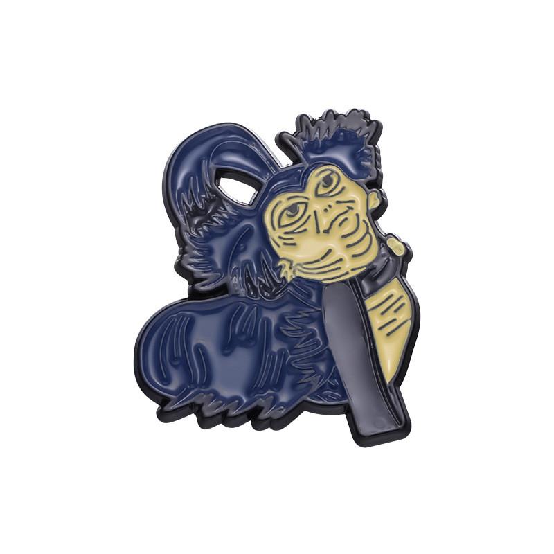 

Blue Playful Creative Metal Pin Brooch Featuring Cartoon Characters Perfect For Outfit Decor