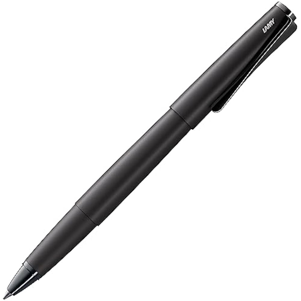 LAMY Studio LX - All Black Rollerball Pen Black - Elegant Metal Body Rollerball Pen - Propeller C...