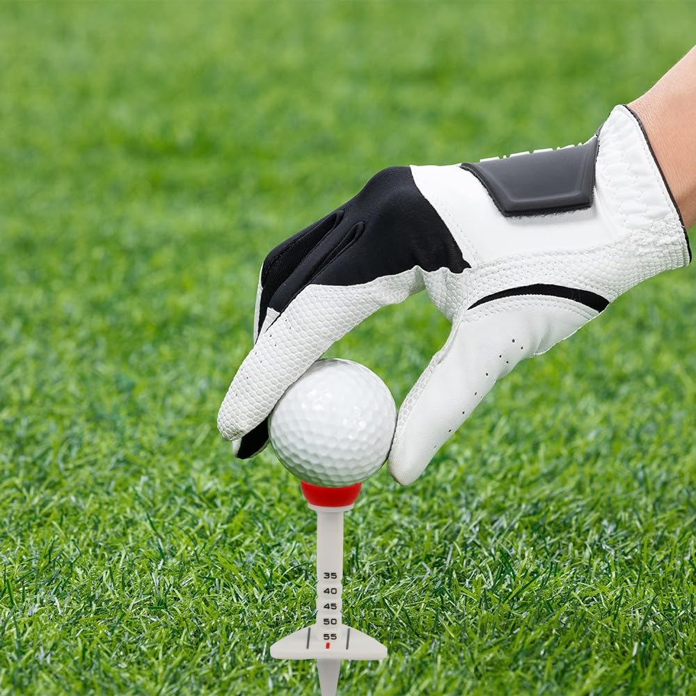 4SET Golf Tees 35-55mm Adjustable - Durable Plastic Tees with